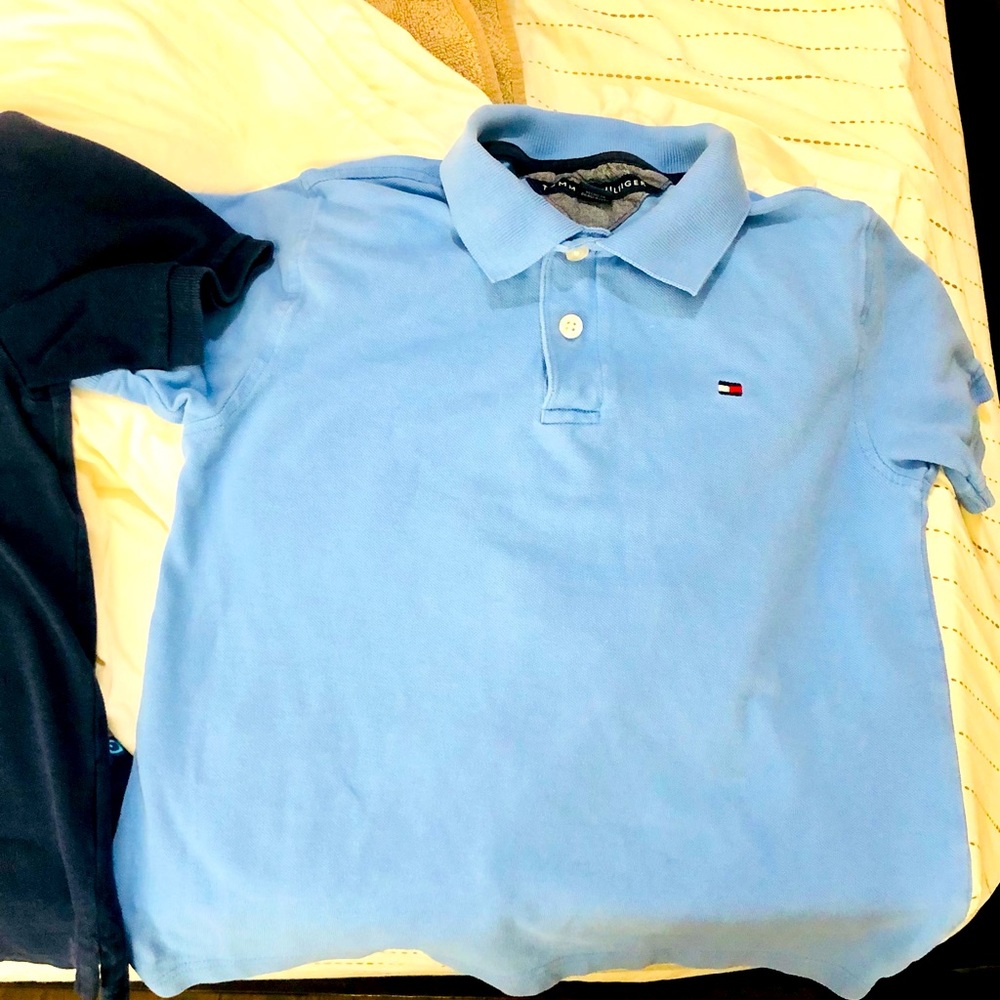 Tommy Hilfiger and Children’s Place uniform polo shirts size 8 blue/navy blue